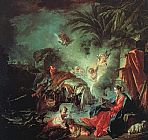 Francois Boucher Canvas Paintings - The Rest on the Flight into Egypt